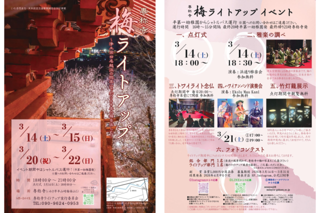 専称寺 梅ライトアップ