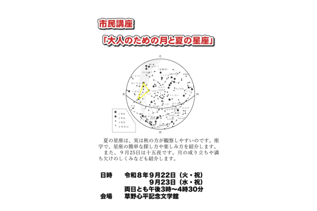 市民講座　大人のための月と夏の星座