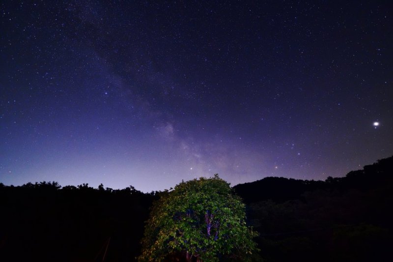 ハッシュ村から眺める星空